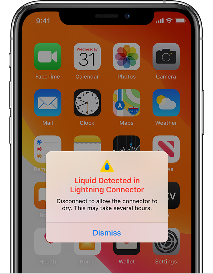 施秉苹果手机维修分享iPhone 12 在充电时出现 “闪电接口检测到液体”的提示怎么办 